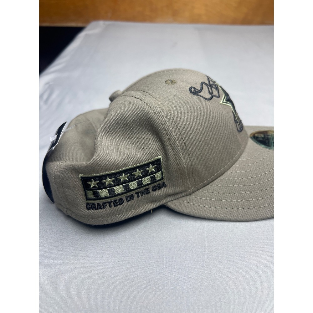 New Era Dallas Cowboys 59FIFTY Low Profile Hat Crafted in USA Tan Size 8 - Picture 4 of 5